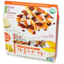Made in Nature, Organic Dried Fruit, Tropical Fusion, 5 Packages, 1 oz Each